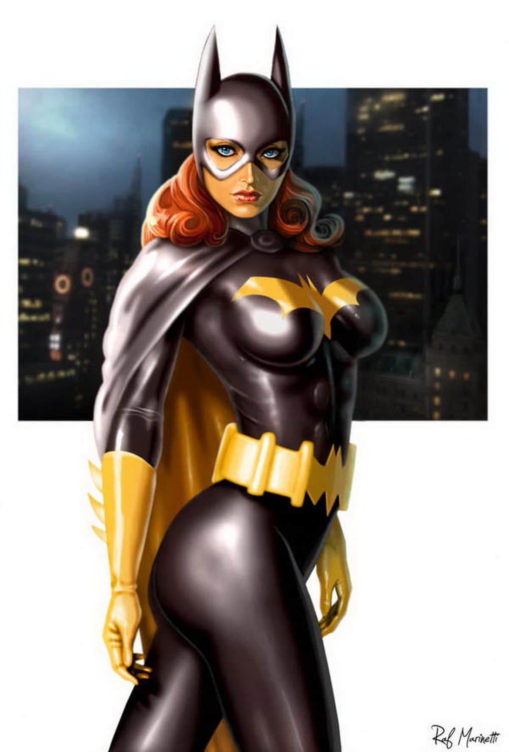 Barbara Gordon and Batgirl Curvy Superheroine Solo Busty Female Only