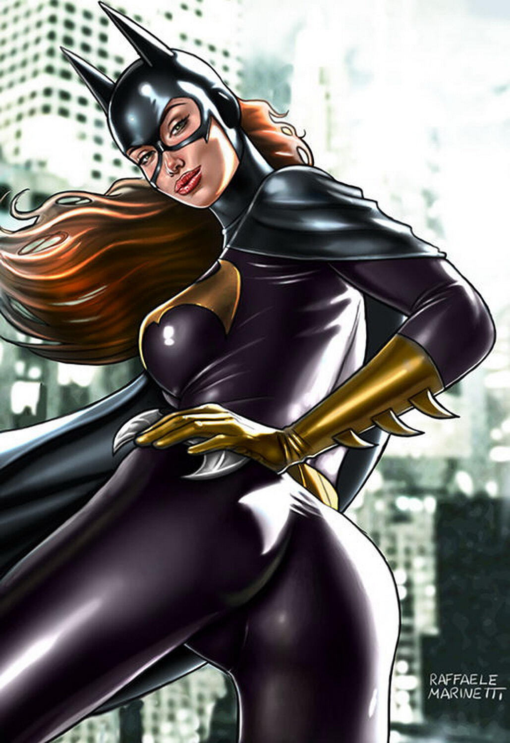 Barbara Gordon and Batgirl Superheroine Solo Big Breast Busty Tits