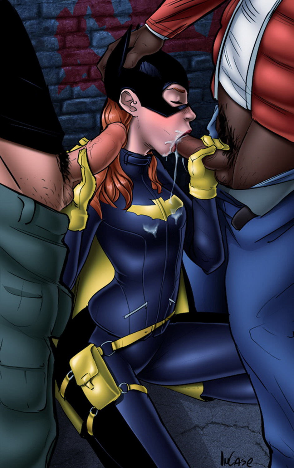 Batgirl and Barbara Gordon Threesome Cum Cum In Mouth Pubic Hair