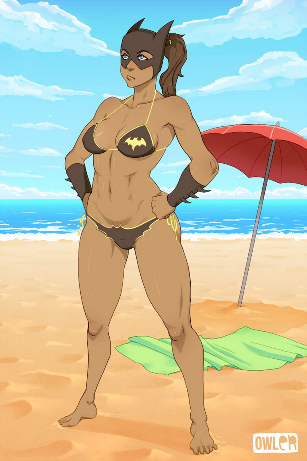 Batgirl and Korra Solo Dark Skinned Female Female Only Dark Skin