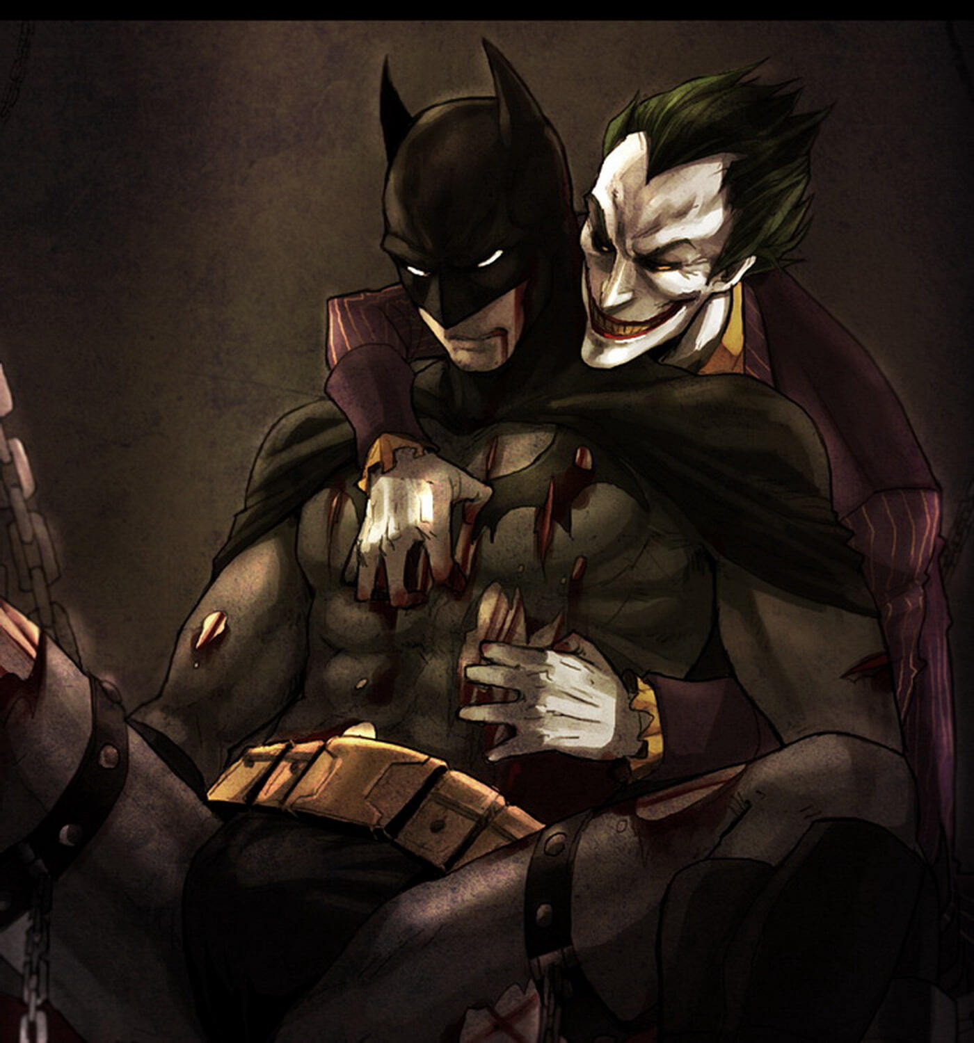 Batman and Bruce Wayne Bondage Gay