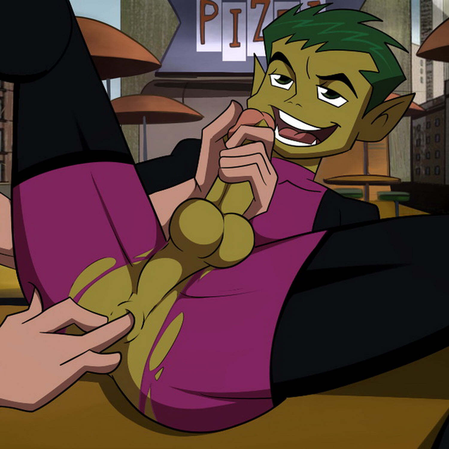 Beast Boy Gay Fingering Masturbation