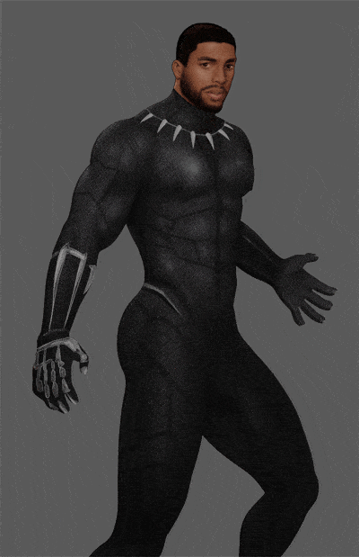 Black Panther (Marvel) Superhero Muscular Solo Muscle