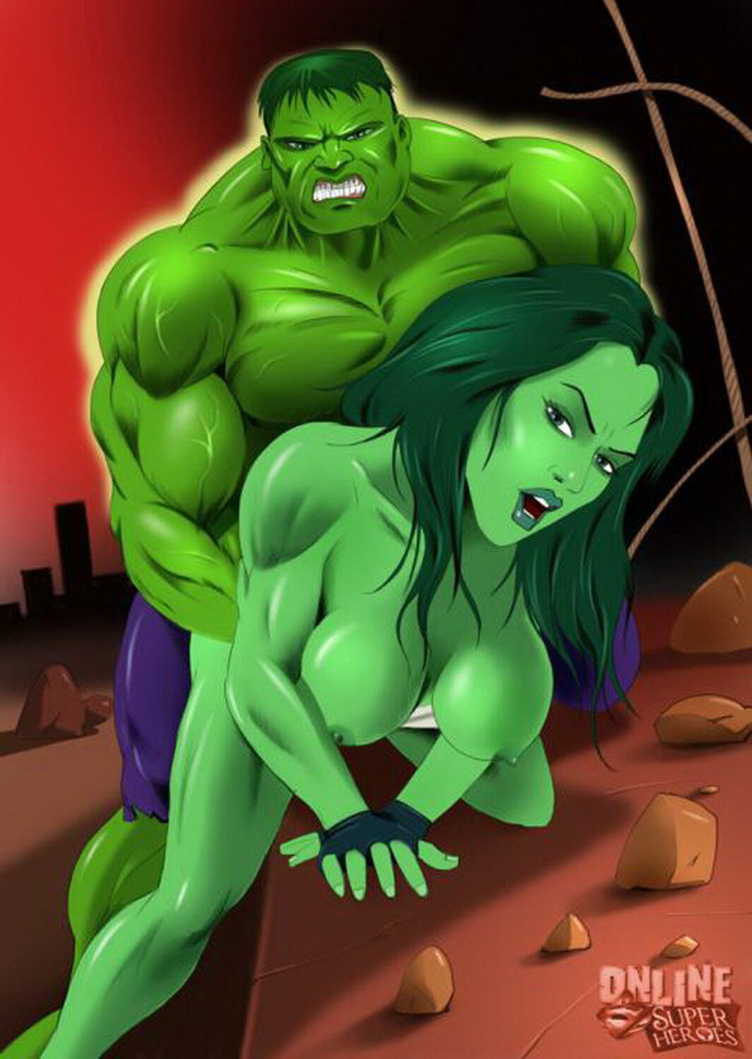 Bruce Banner and She-Hulk Sex