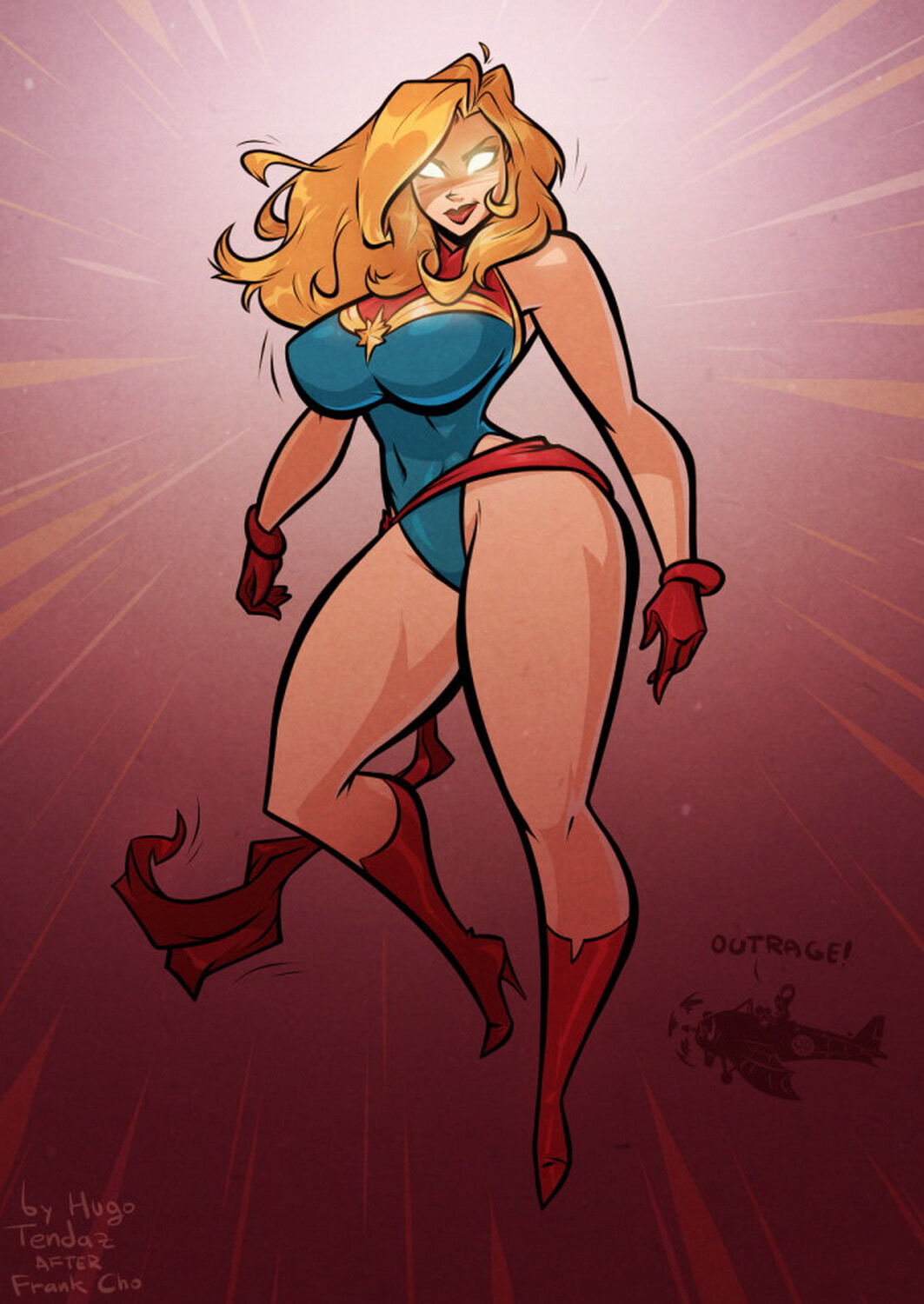 Captain Marvel and Carol Danvers Big Breast Blonde Curvy