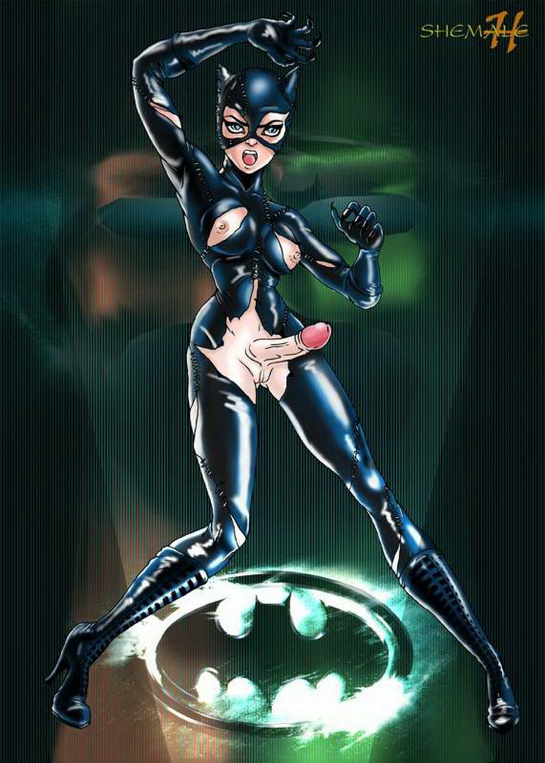 Catwoman and Michelle Pfeiffer Tits Intersex Futa Only Futa Curvy