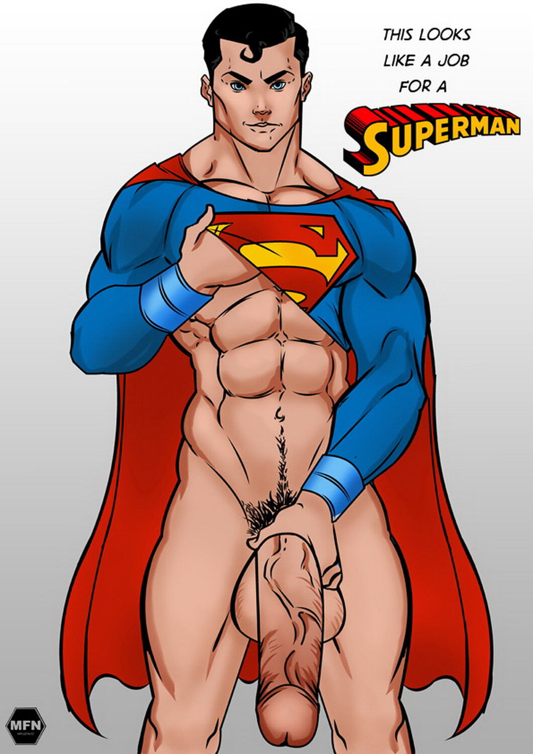 Clark Kent and Superman Pubic Hair Large Penis Penis Muscular