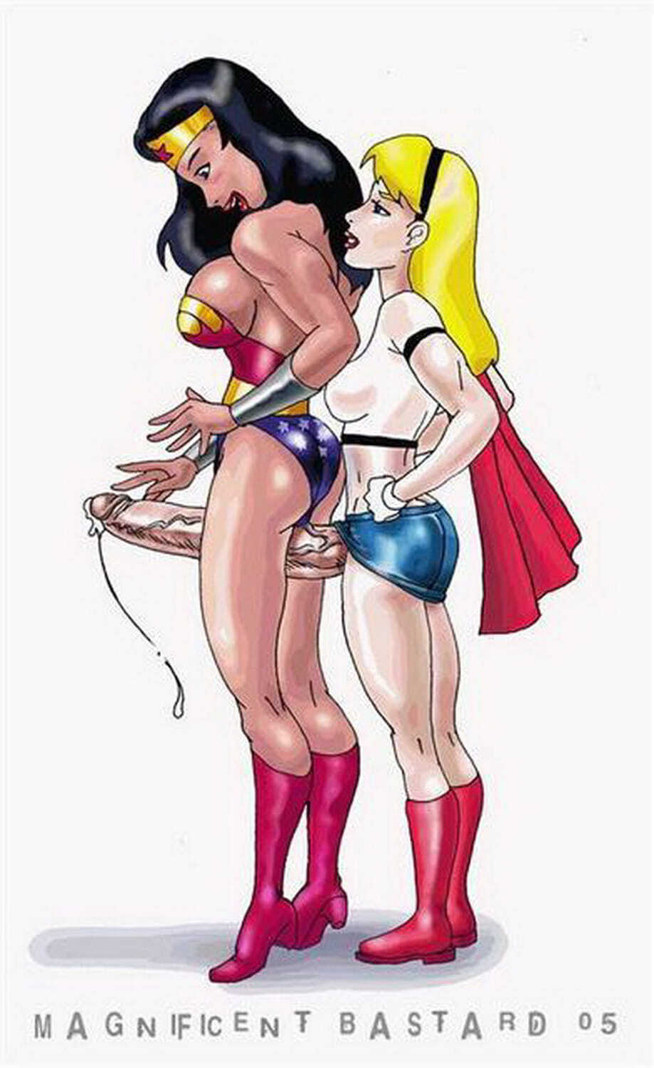 Diana Prince and Linda Danvers Futa Cum Intersex Futanari