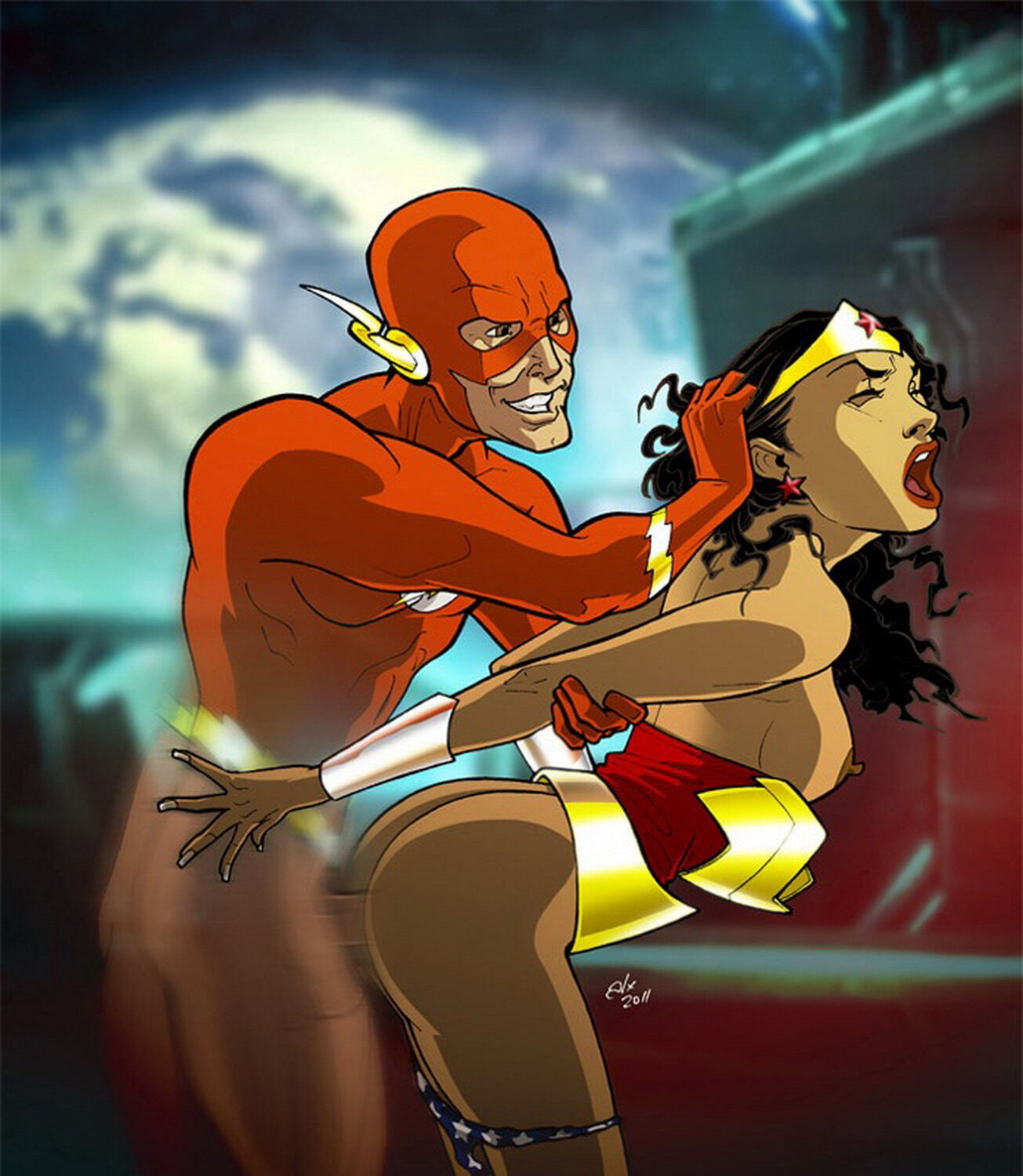 Diana Prince and The Flash Anal Sex Sex