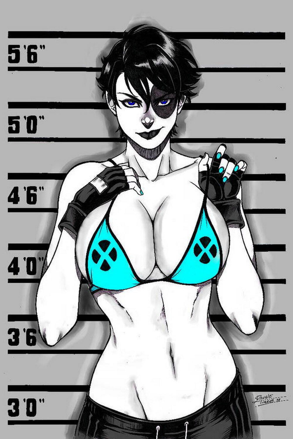 Domino and Domino (Marvel) Solo Tits Solo Female Female Only