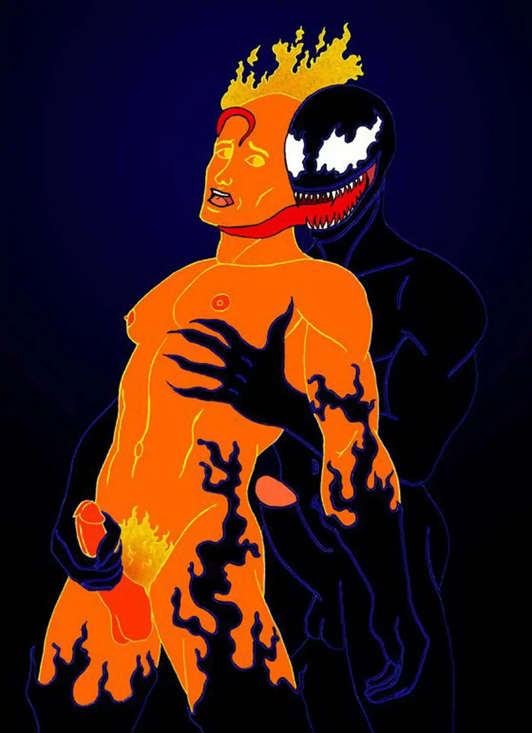 Eddie Brock and Johnny Storm XXX