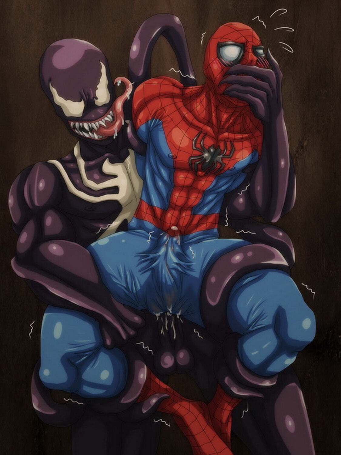 Eddie Brock and Venom Cum Cum In Ass Gay Anal Sex Cum Inside