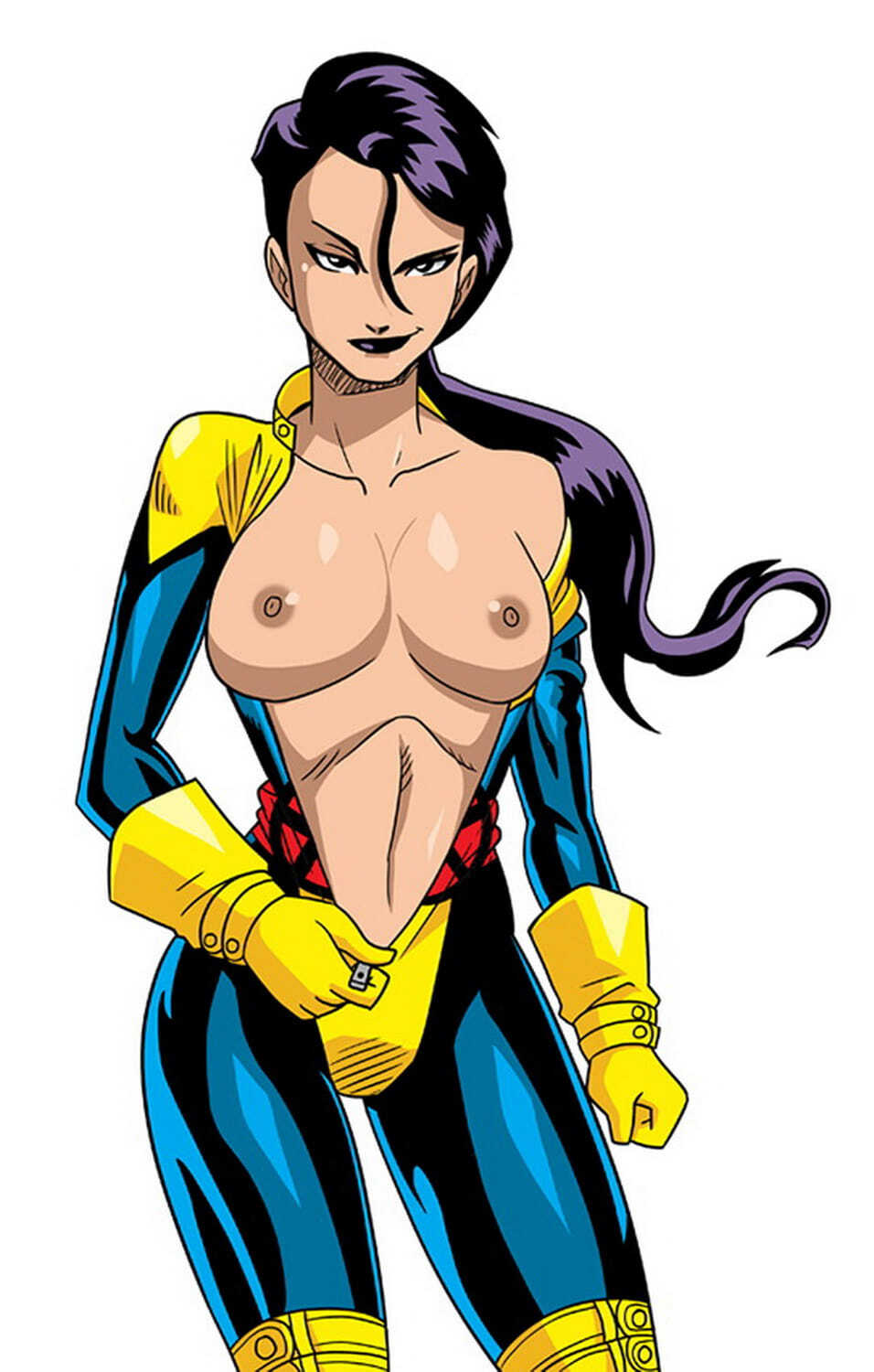 Elizabeth Braddock and Psylocke Female Only Nipples Tits Solo