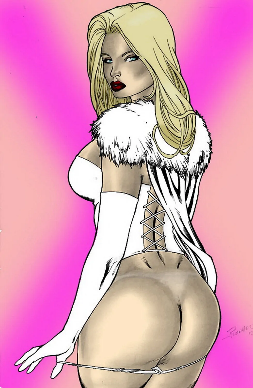 Emma Frost and White Queen Curvy Solo Dat Ass Blonde Tits