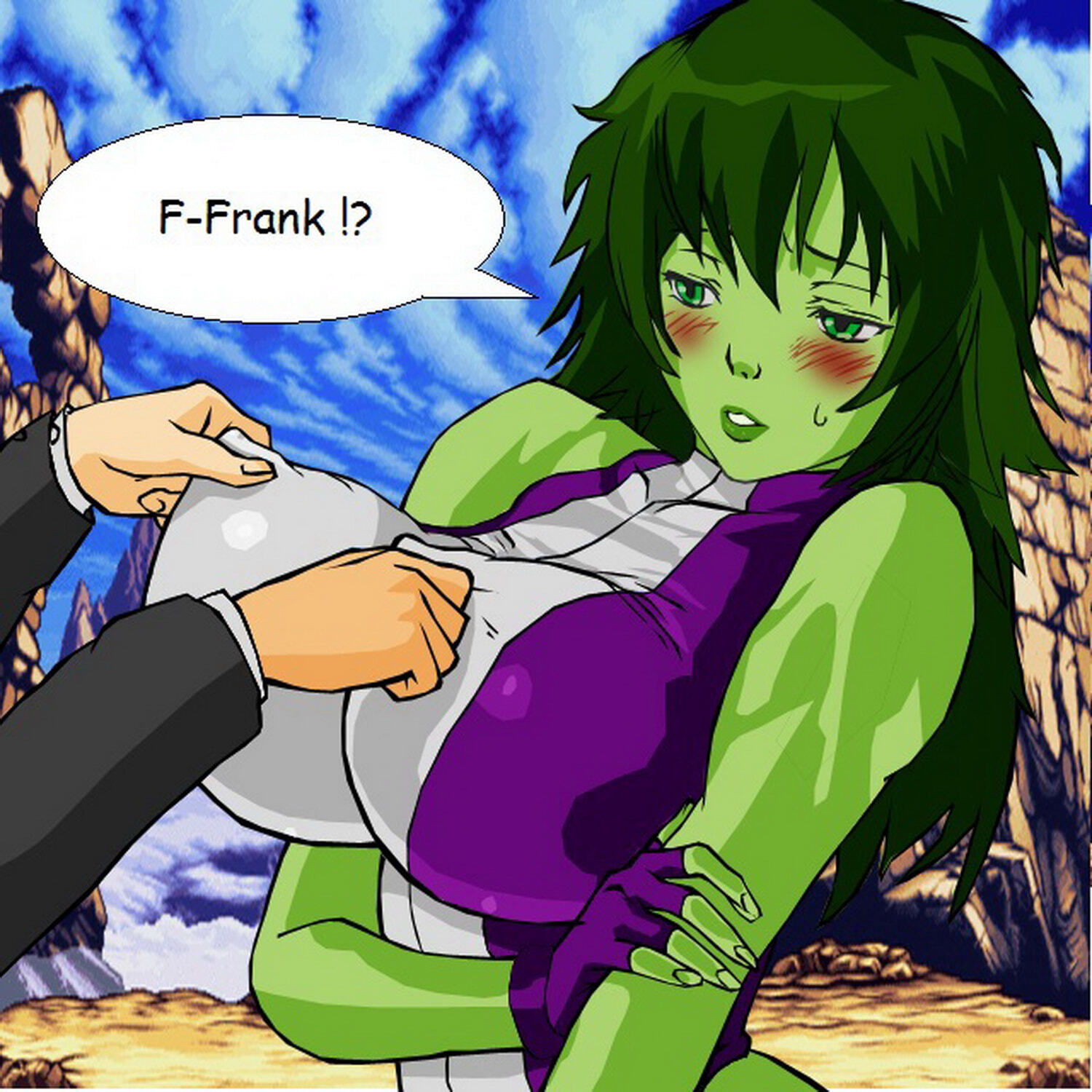 Frank West and She-Hulk Big Breast Tits