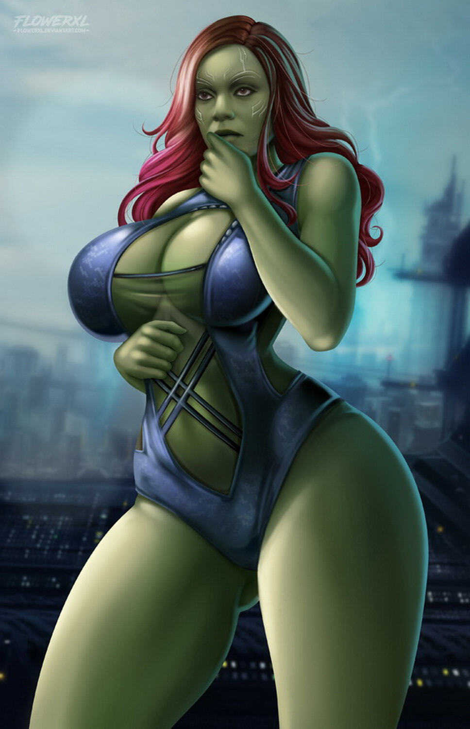 Gamora Solo Big Breast Female Only Tits Swimsuit