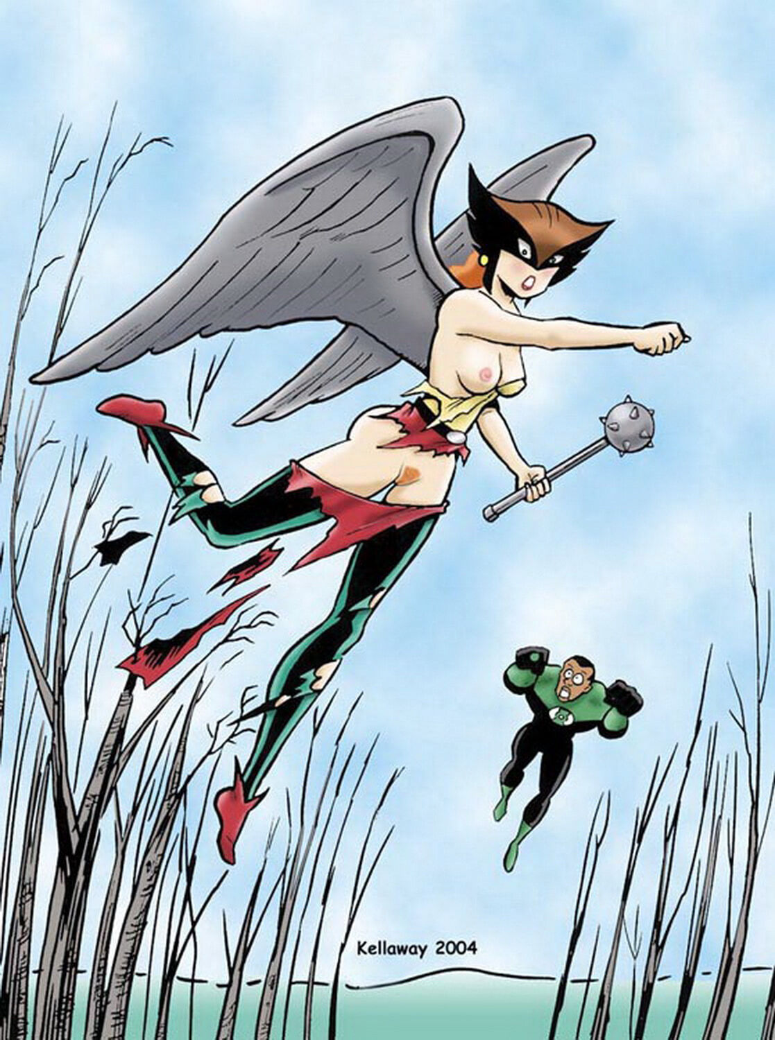Green Lantern and Hawkgirl Dark Skin