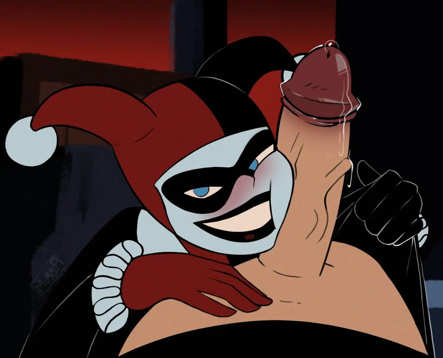 Harley Quinn and Nightwing Penis Cock Worship Pov Precum Drip