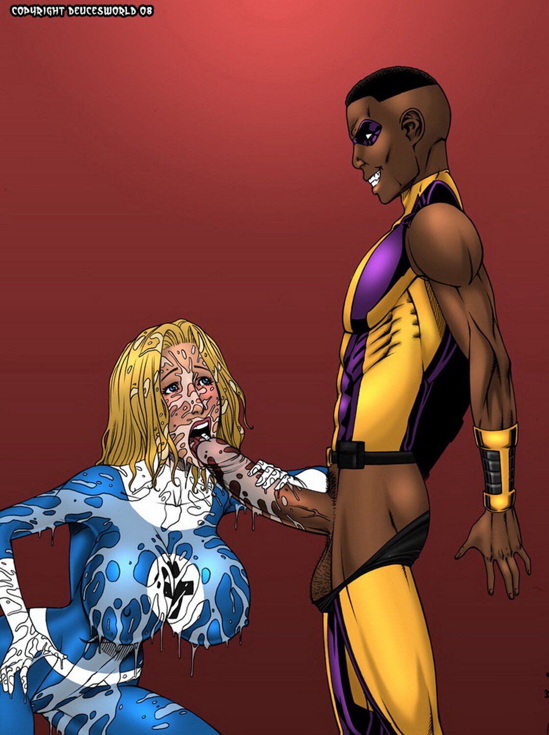 Invisible Woman and Sue Storm Cum Milf Cum Everywhere Blonde