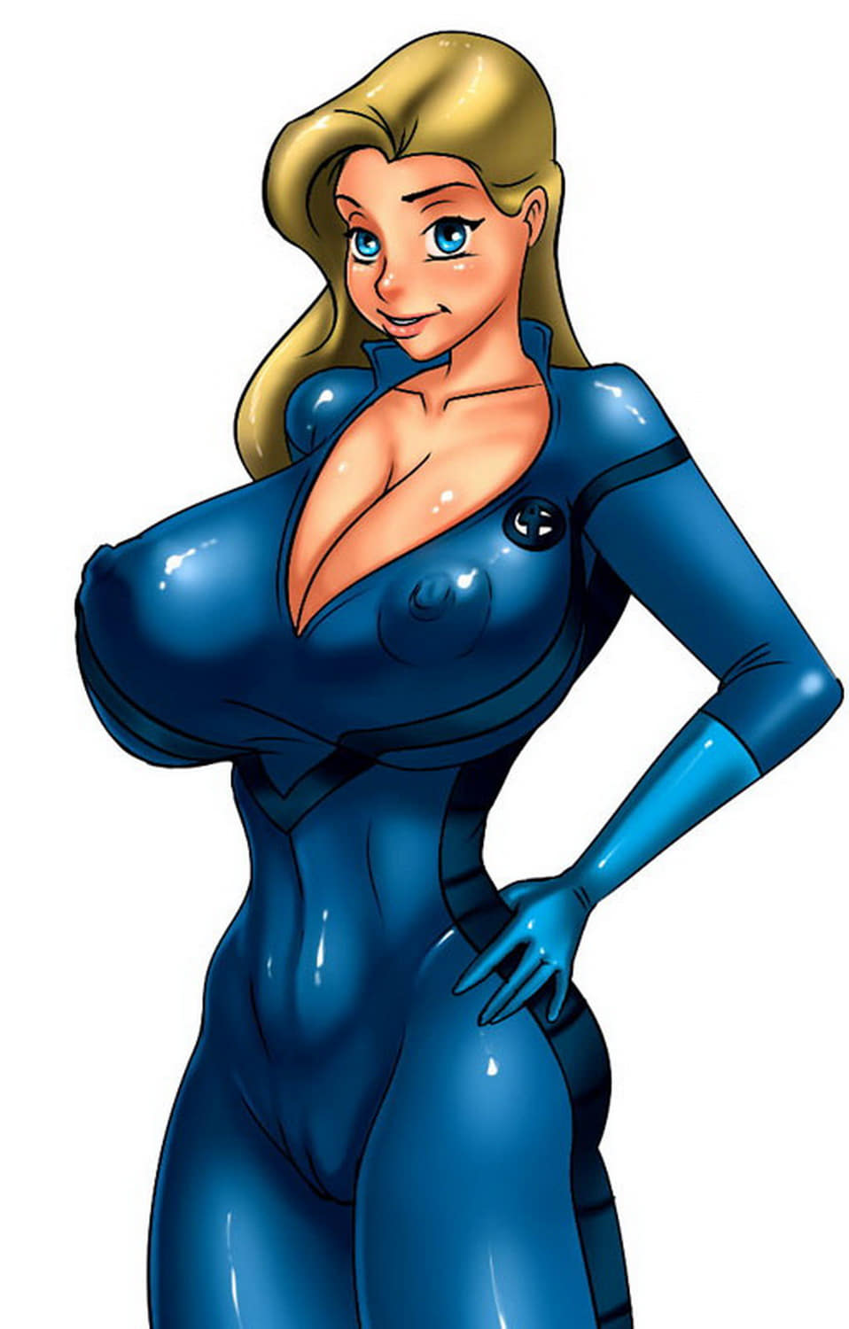 Invisible Woman and Sue Storm Female Only Nipples Solo