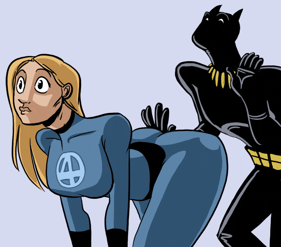 Invisible Woman and Sue Storm Tits Spanking