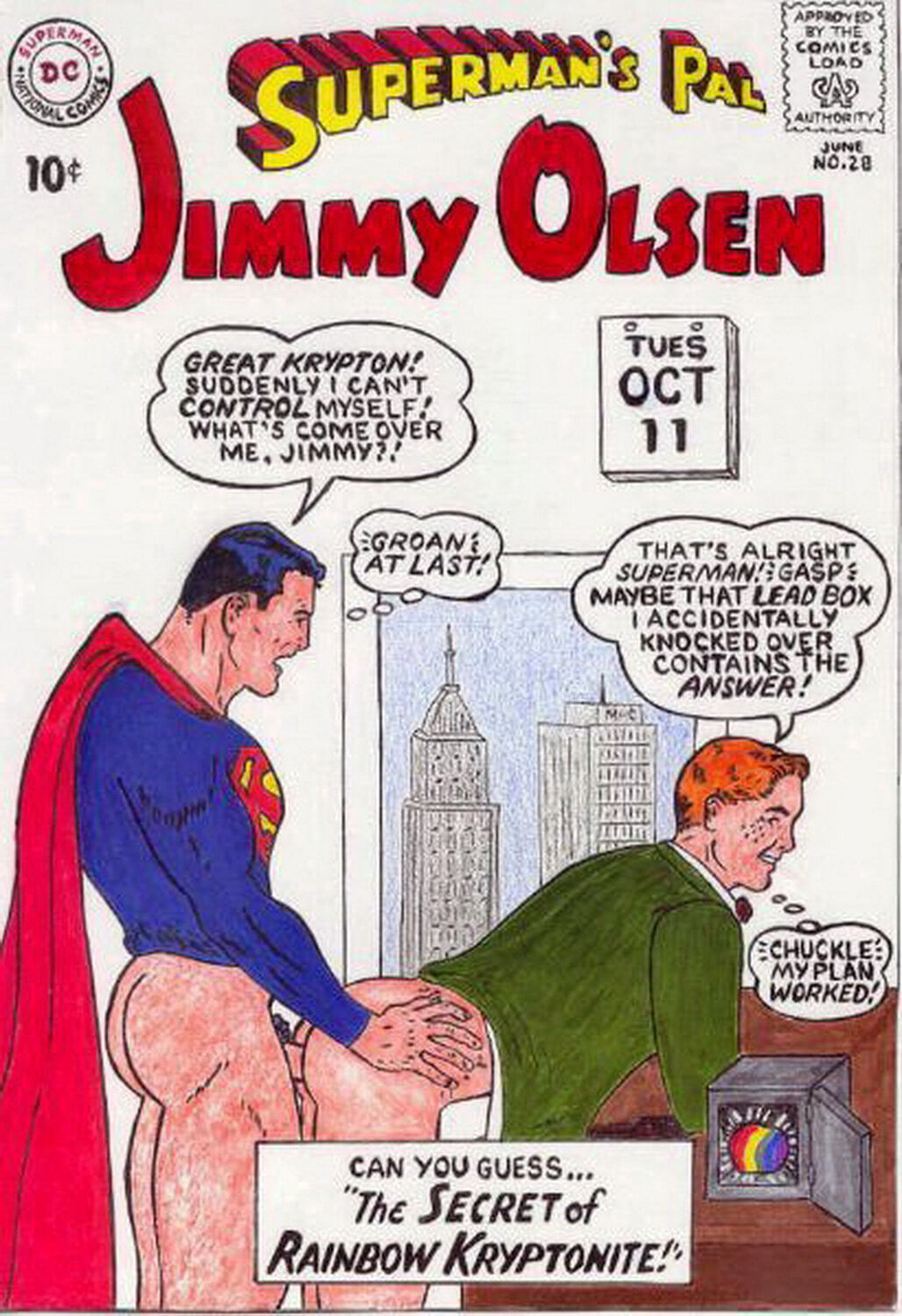 Jimmy Olsen and Superman Penis In Ass Muscular Legs Muscular Gay