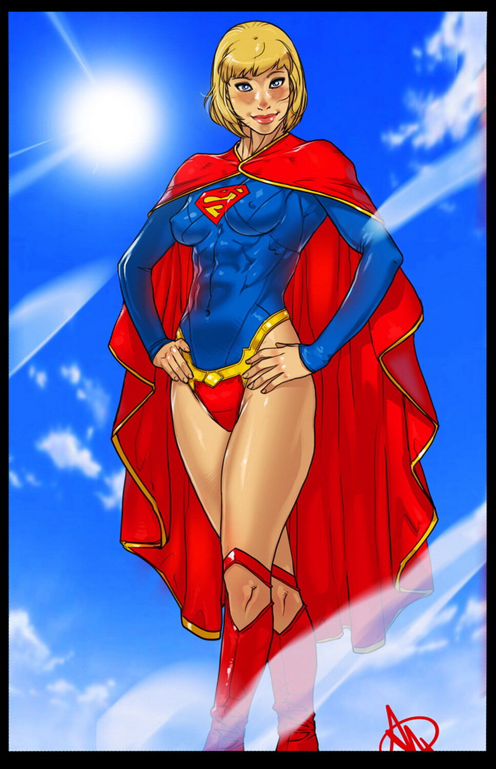 Kara Zor-El and Supergirl Female Only Nipples Erect Nipples Solo