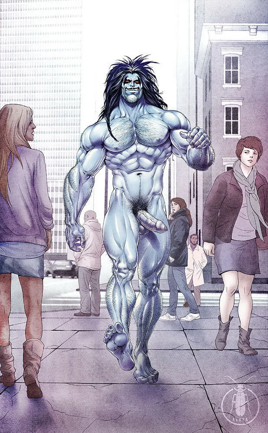 Lobo Hairy Legs Solo Penis Feet Pubic Hair Muscular Erect Nipples