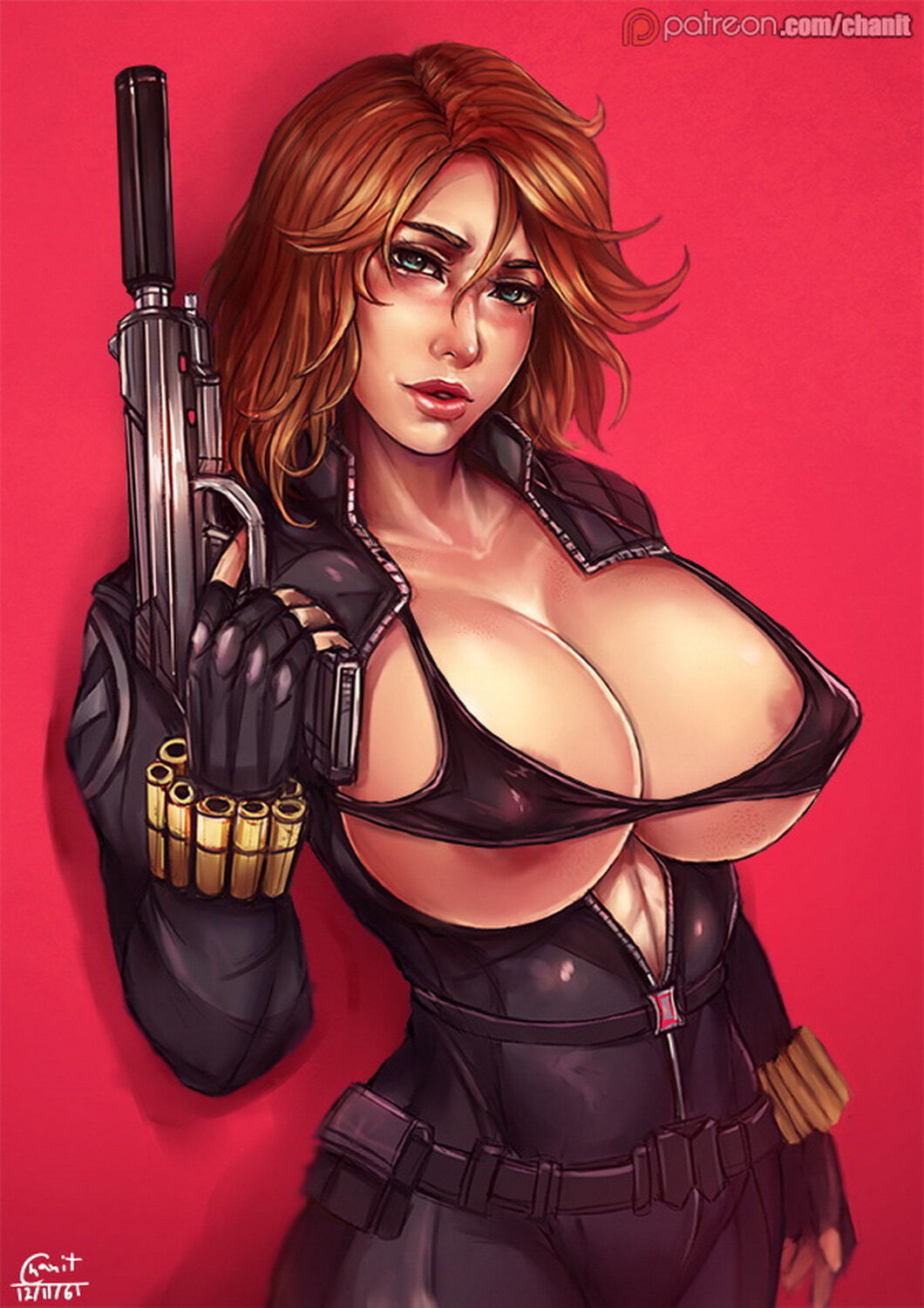 Natasha Romanoff and Black Widow Solo Female Female Only Solo Tits