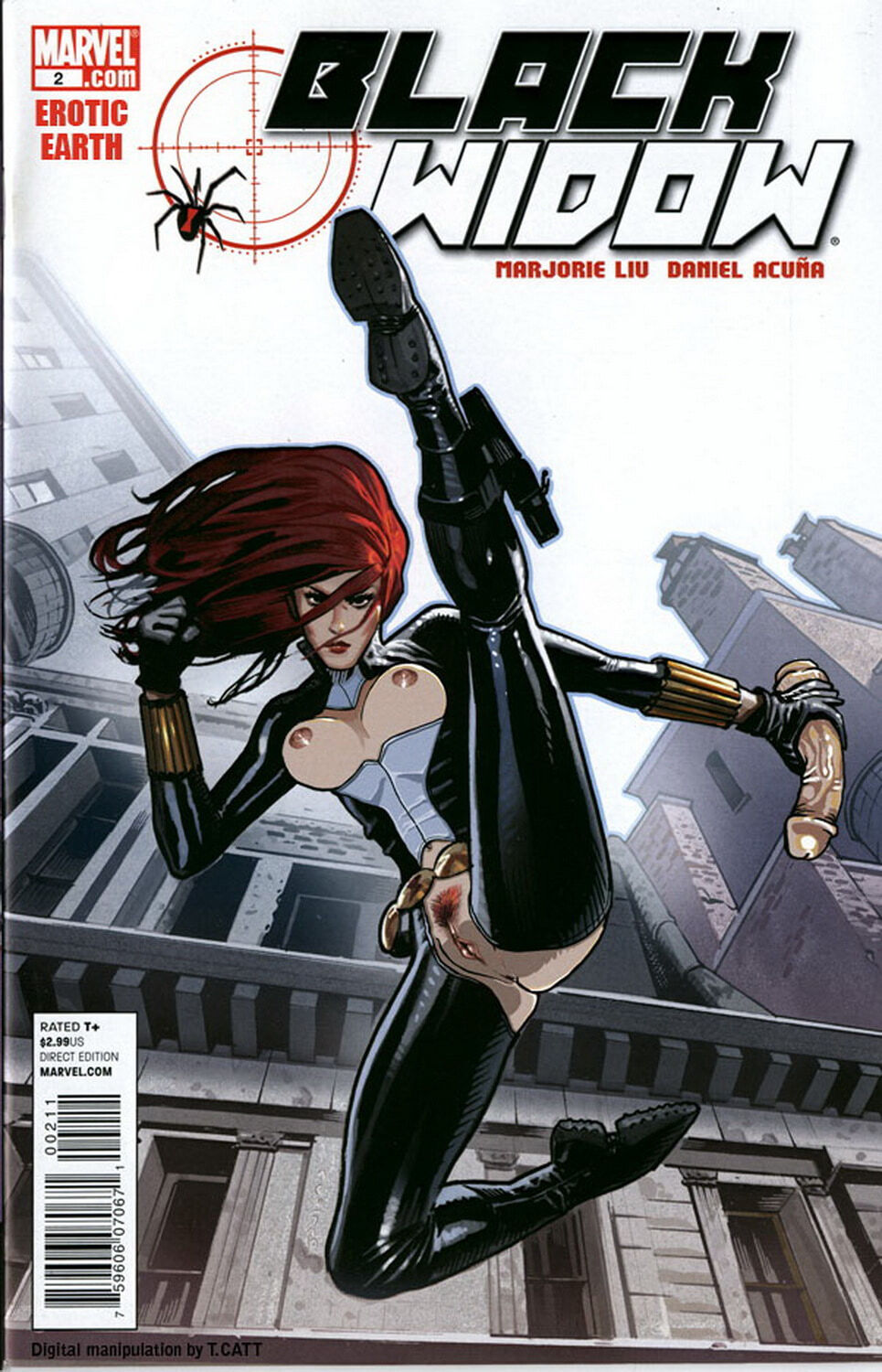 Natasha Romanoff and Black Widow Topless Superheroine Tight Pussy