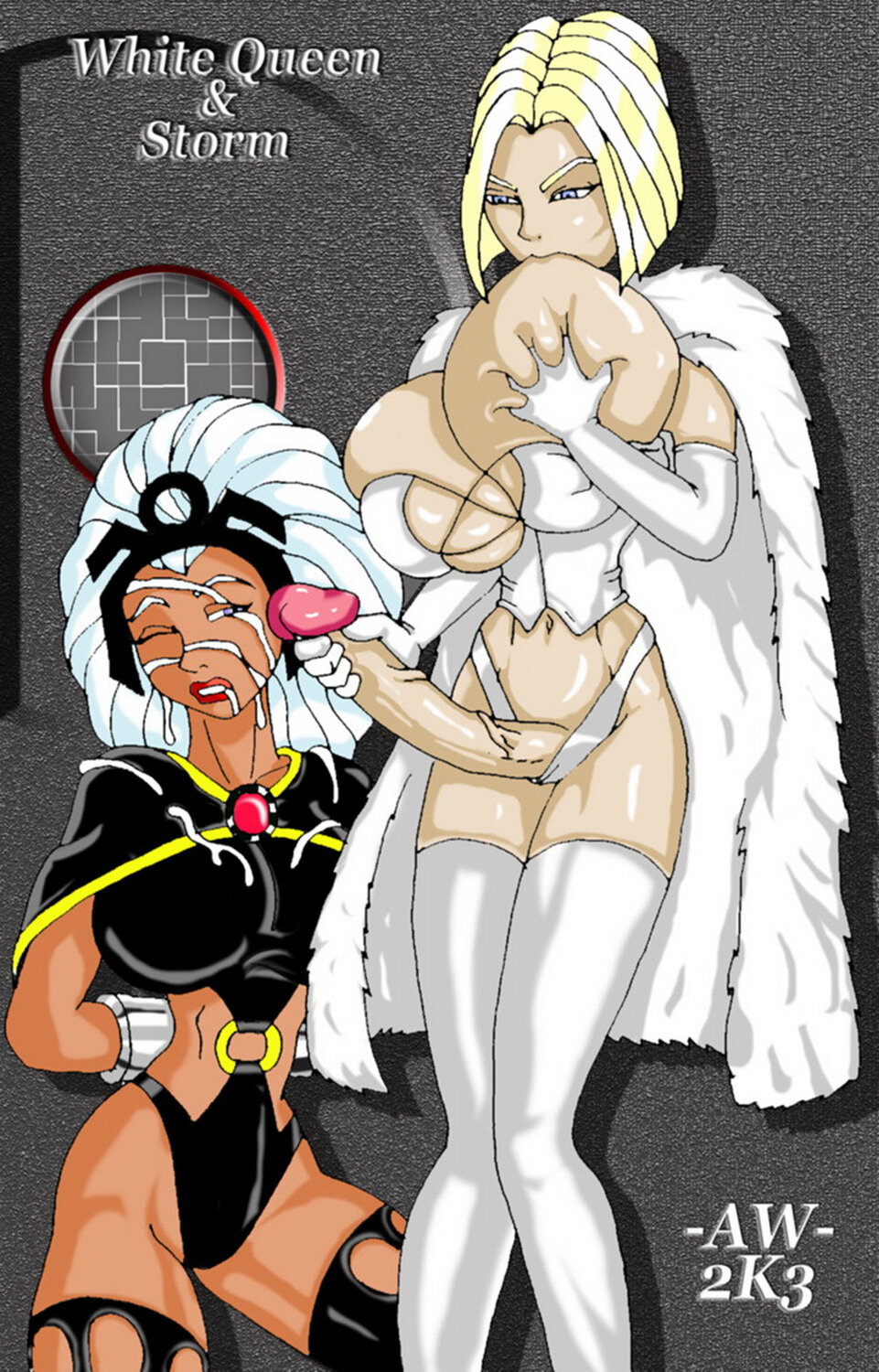 Ororo Munroe and Storm (X-Men) Dark Skinned Female Futa On Female