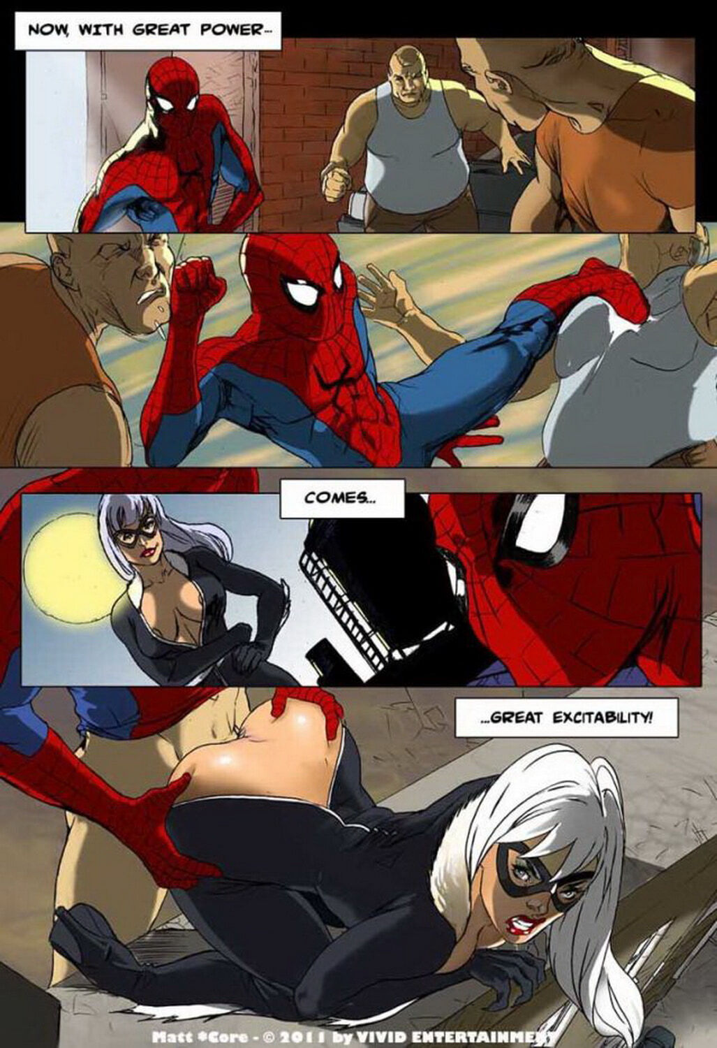 Peter Parker and Felicia Hardy Superheroine Superhero Huge Ass Tits