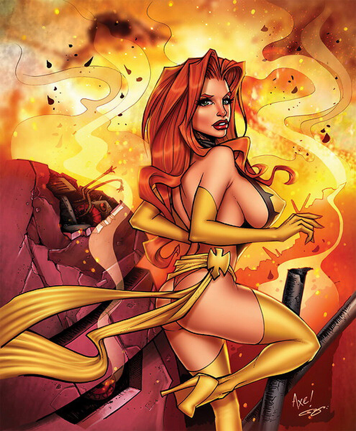 Phoenix and Jean Grey Big Breast Solo Superheroine Female Only