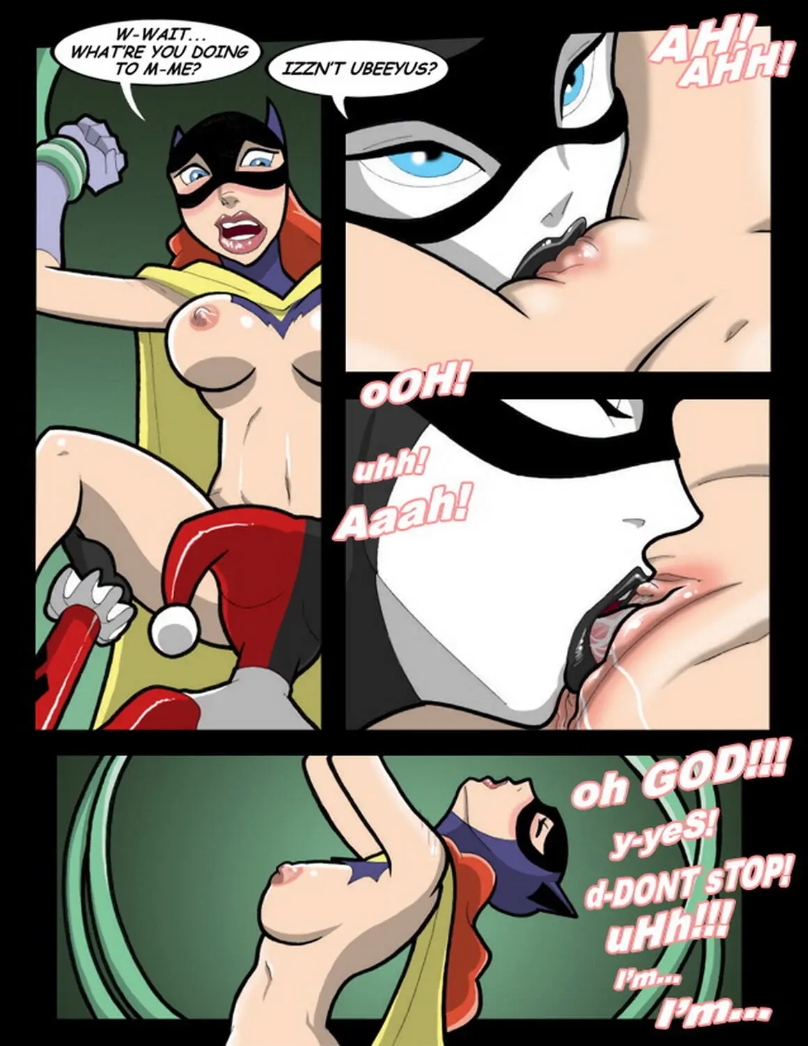 Poison Ivy and Barbara Gordon Pussy Femdom Tentacle Yuri Cunnilingus