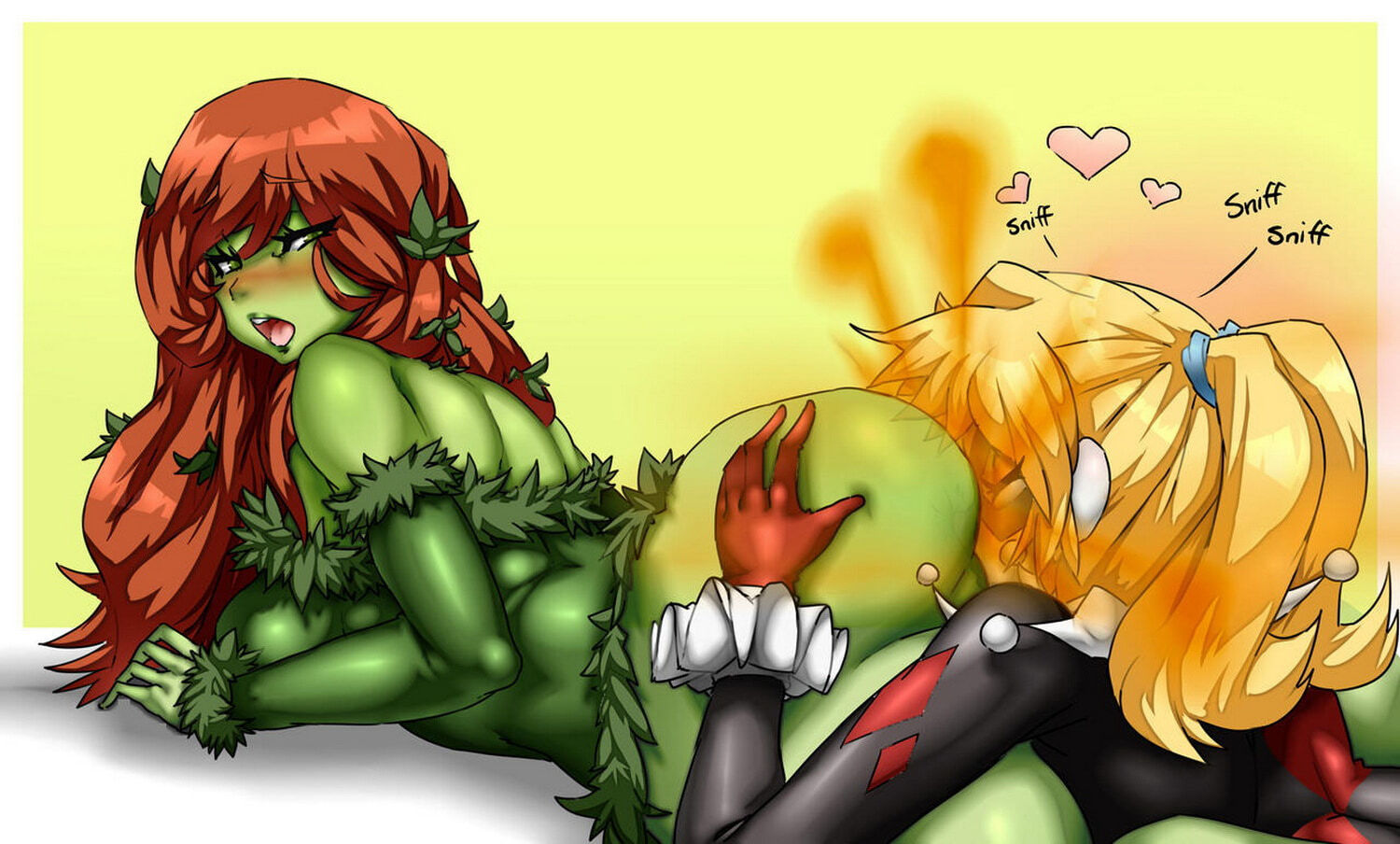 Poison Ivy and Harley Quinn Female Only Blonde Yuri Fart Fetish