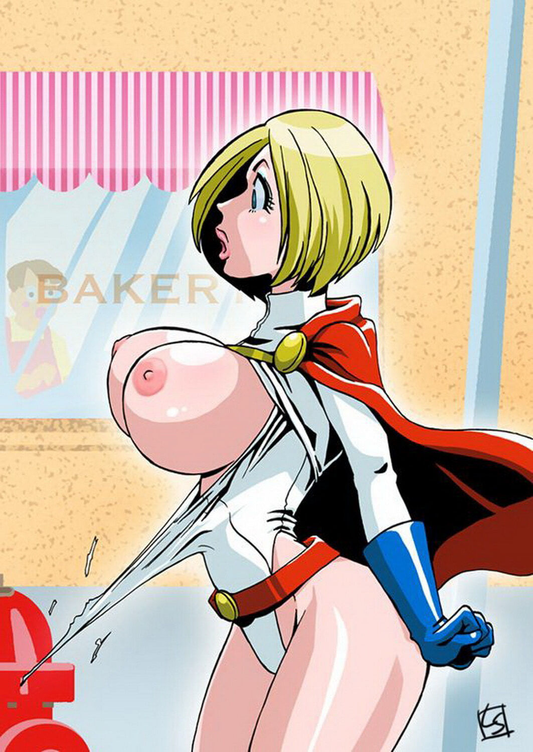 Power Girl Big Breast Blonde