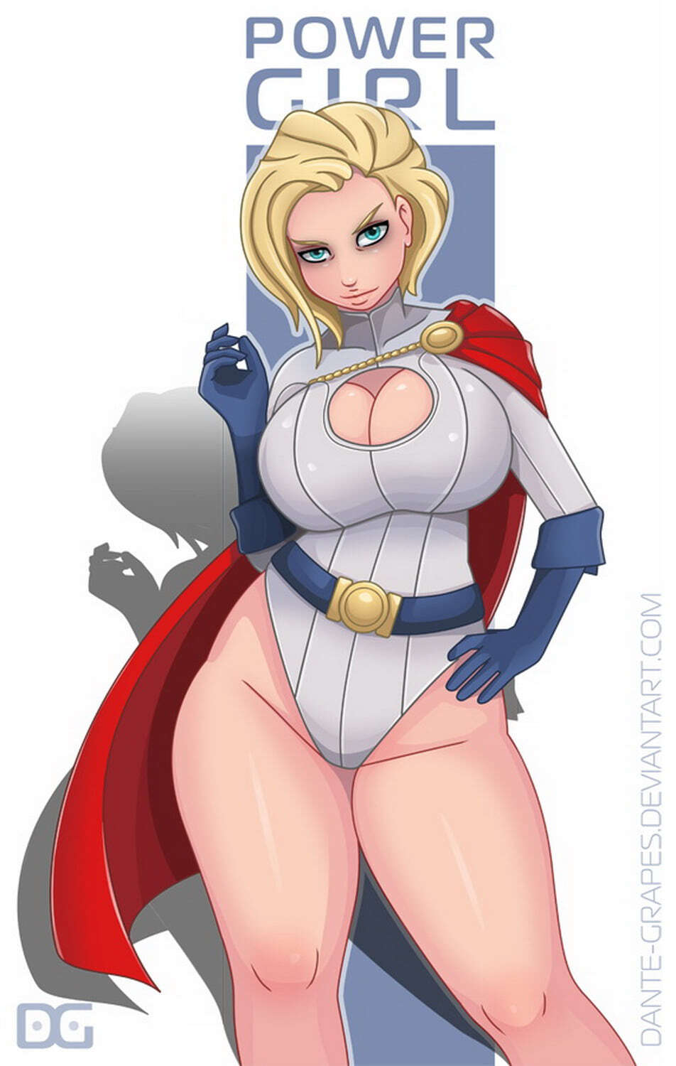 Power Girl Legs Tits Solo Blonde