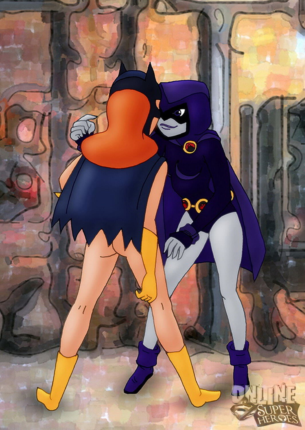 Raven and Batgirl Female Only Yuri Hot