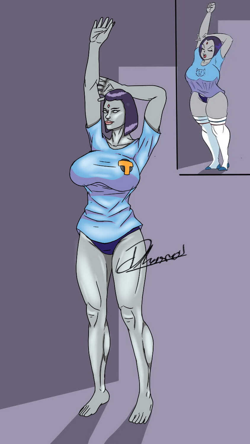 Raven Superheroine Female Only Solo