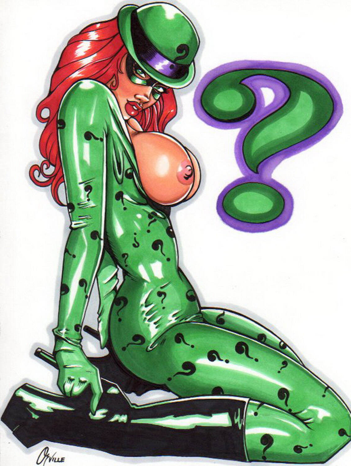 Riddler Solo Erect Nipples Tits Female Only Nipples