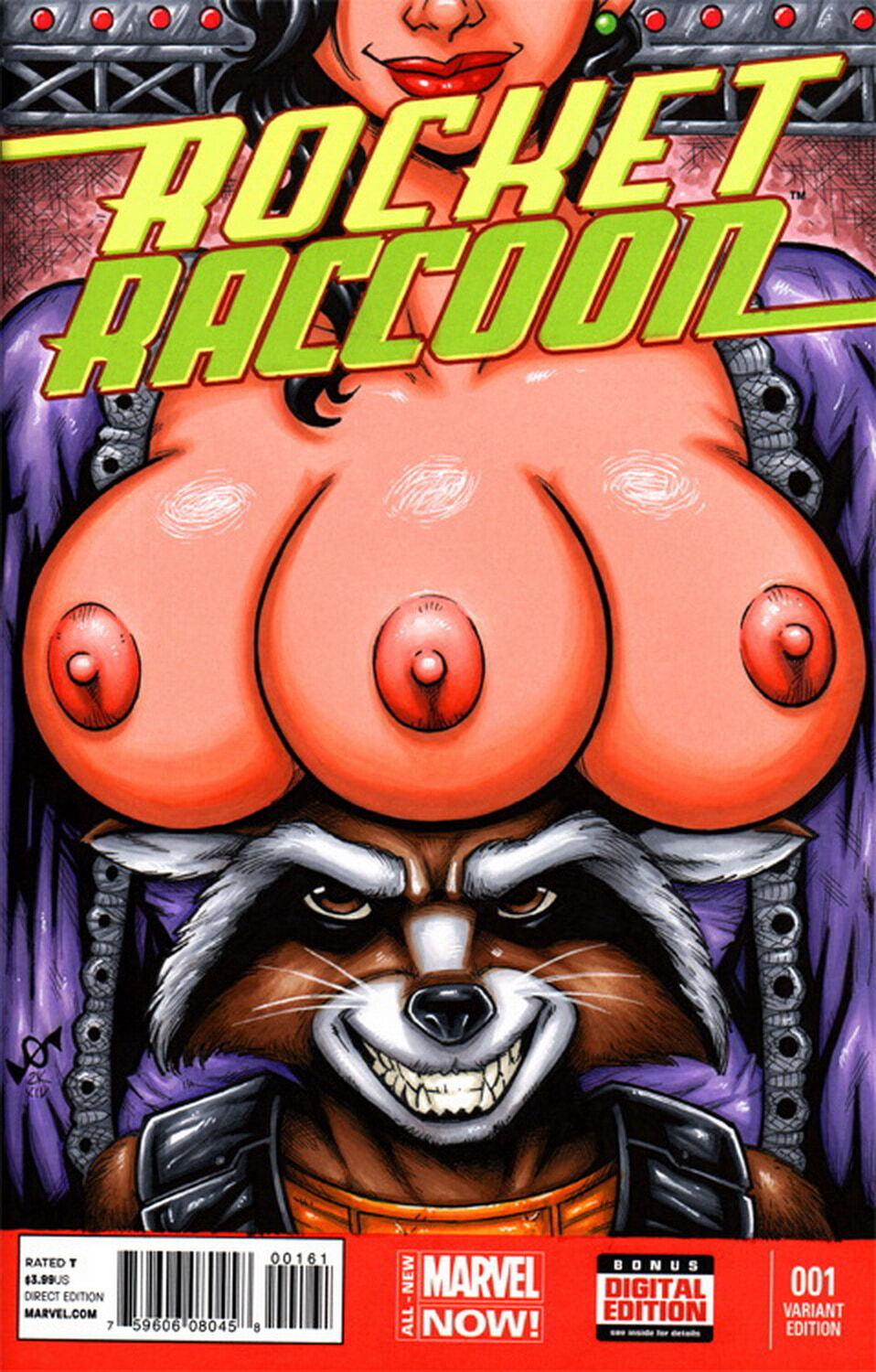 Rocket Raccoon Nipples Tits