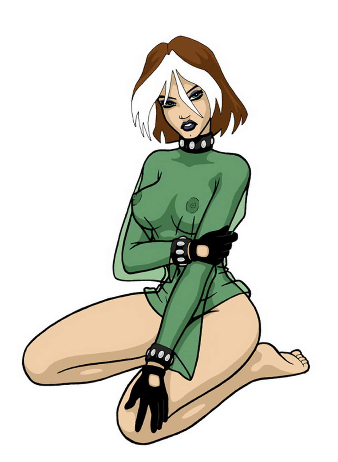 Rogue (X-Men) Female Only Nipples Solo