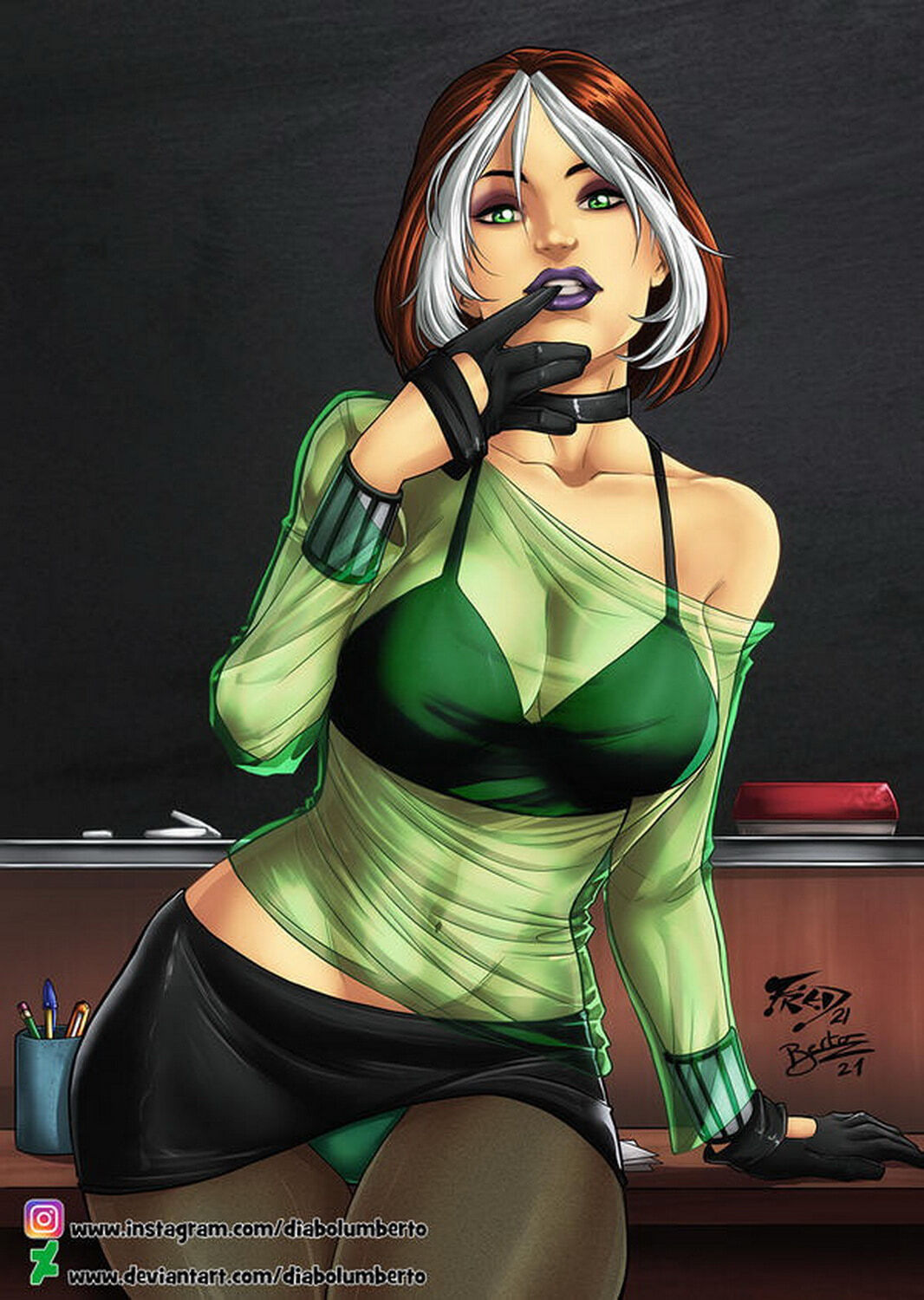 Rogue (X-Men) Upskirt