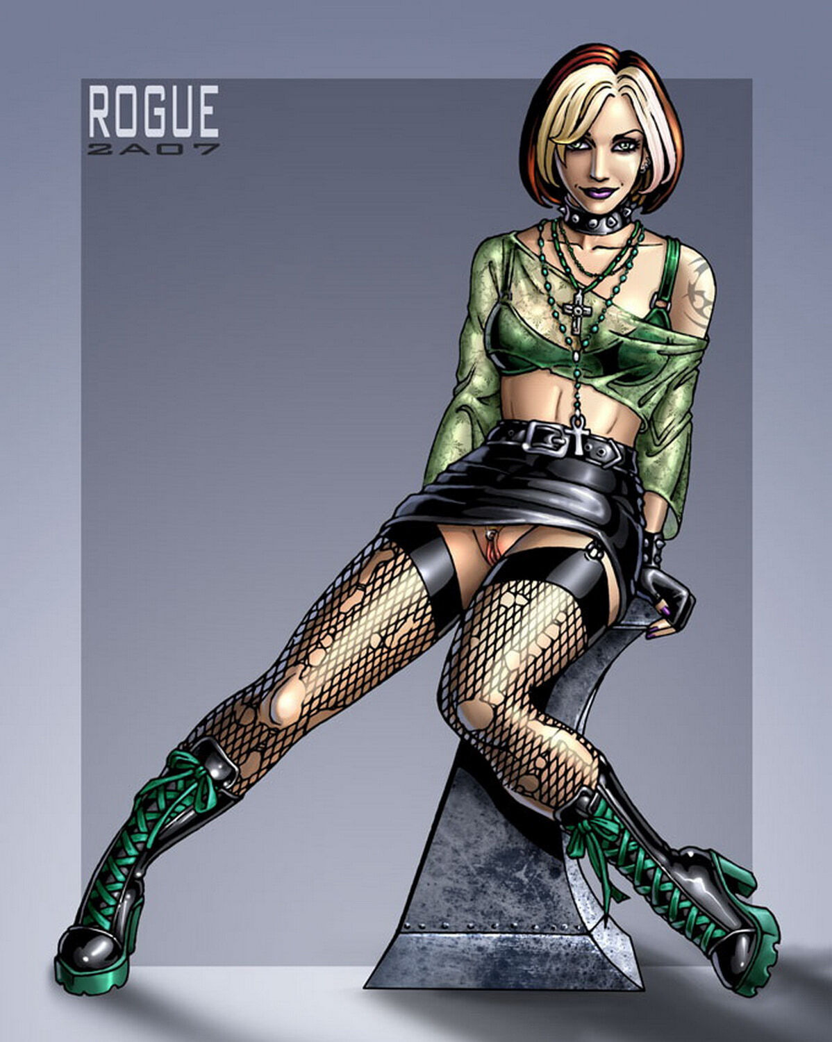 Rogue (X-Men) Pussy Female Only Solo