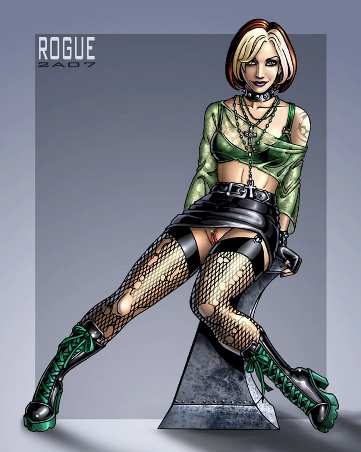 Rogue (X-Men) Pussy Female Only Solo