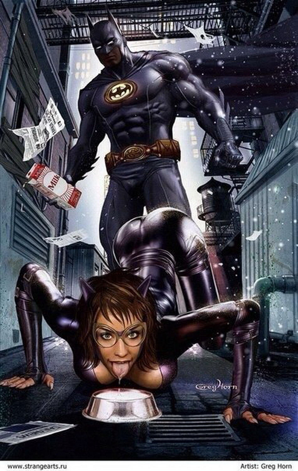 Selina Kyle and Batman Milk