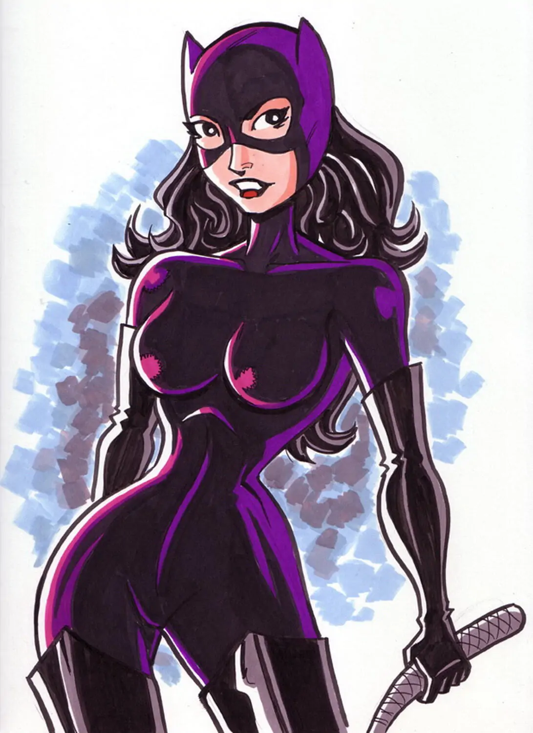 Selina Kyle and Catwoman Whip Female Only Superhero Solo