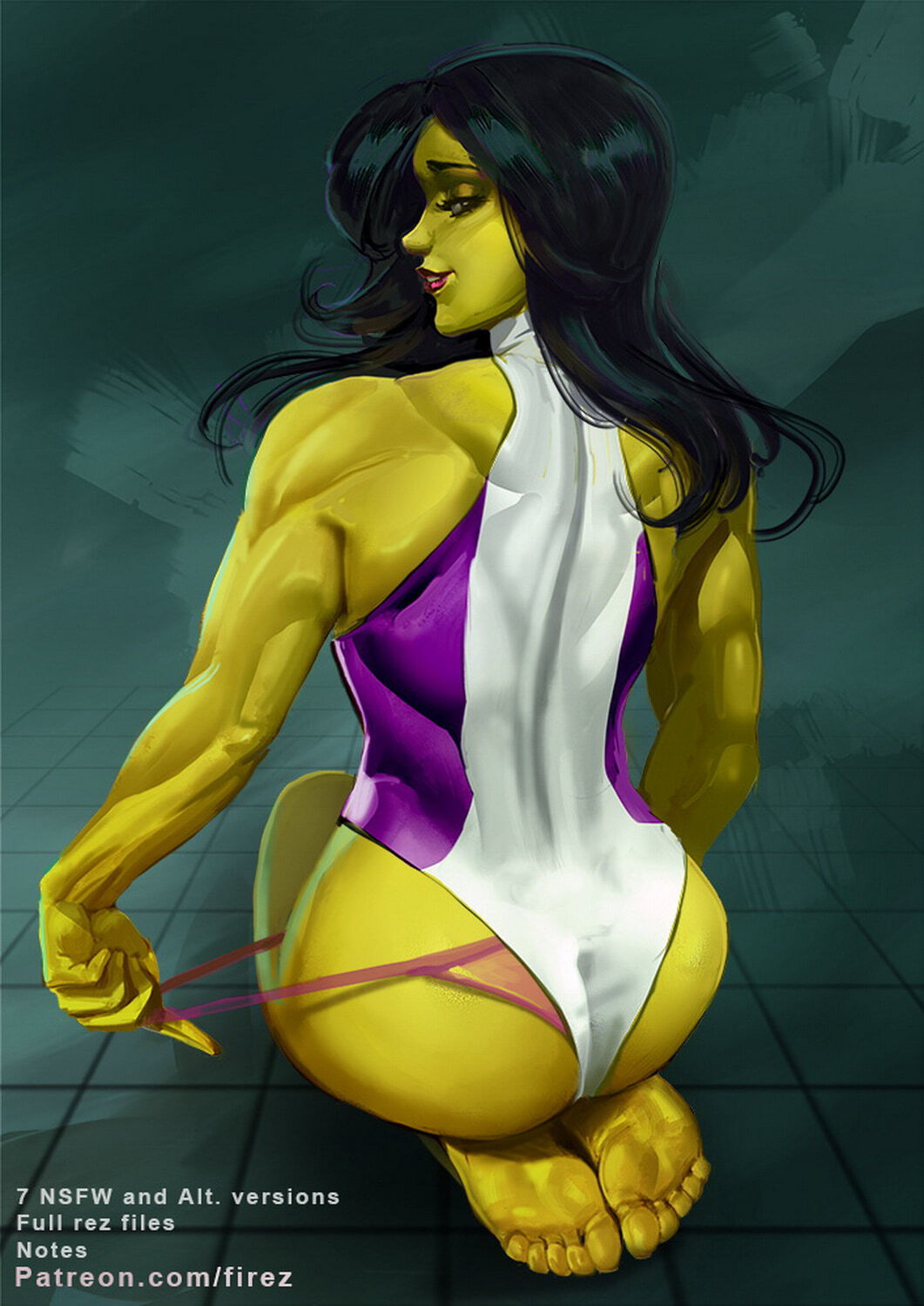 She-Hulk Feet Female Only Solo Muscular Muscular Female Muscle