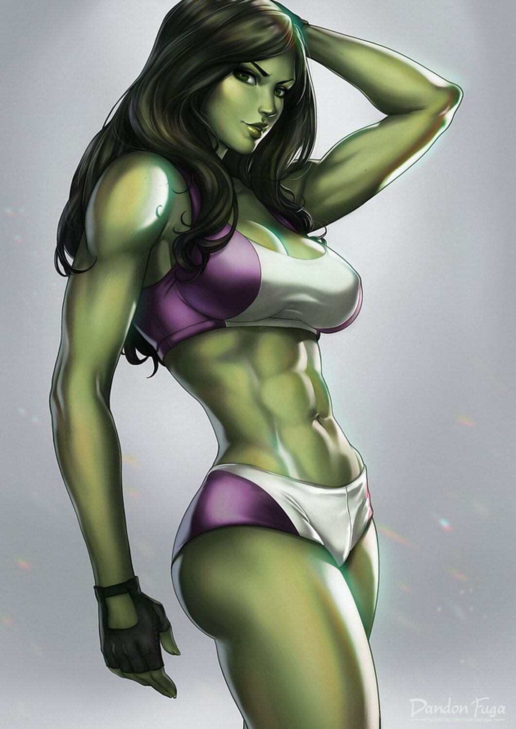 She-Hulk Female Only Tits Legs Muscular Female Solo Muscle