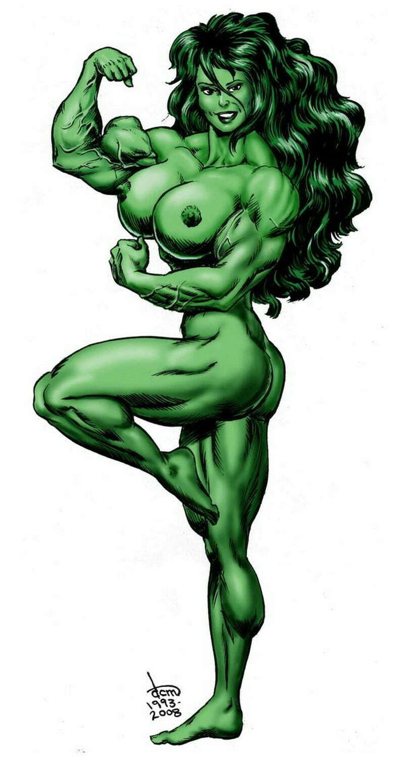 She-Hulk Nude Female Big Breast Muscular Female